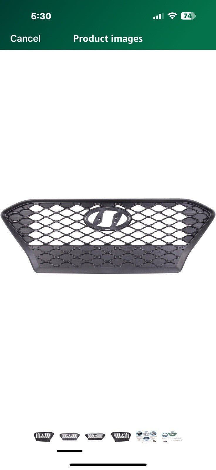 TYG (CAPA QUALITY) Front Grille Compatible with 2018-2021 Hyundai Kona