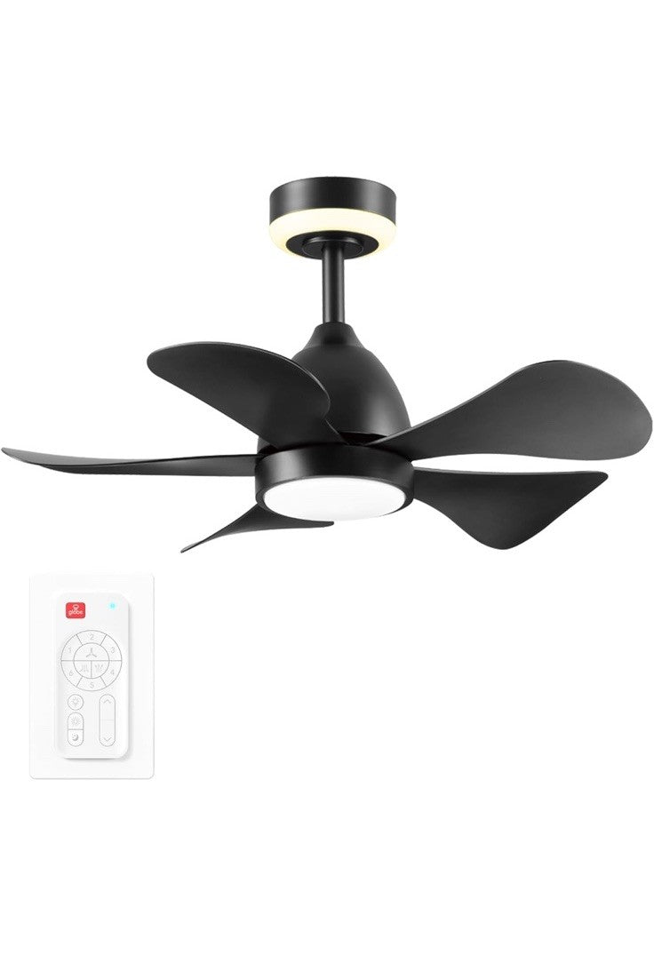 GLOBE Electric 37000106 30" Ceiling Fan with LED Light, Nightlight, Remote 
