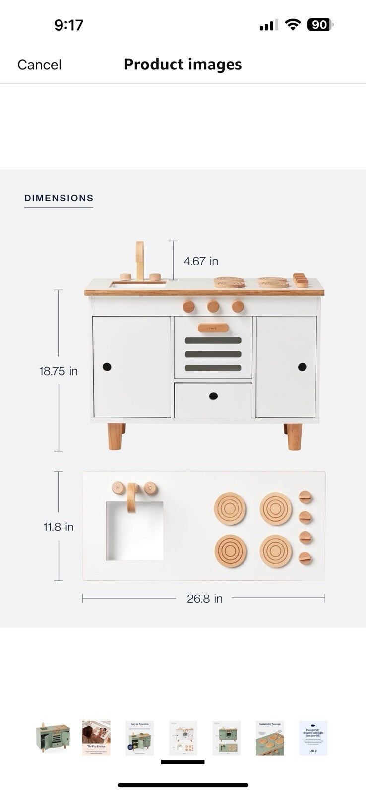Lalo The Play Kitchen - Tool-Free Assembly, Toddler Kitchen Playset 
