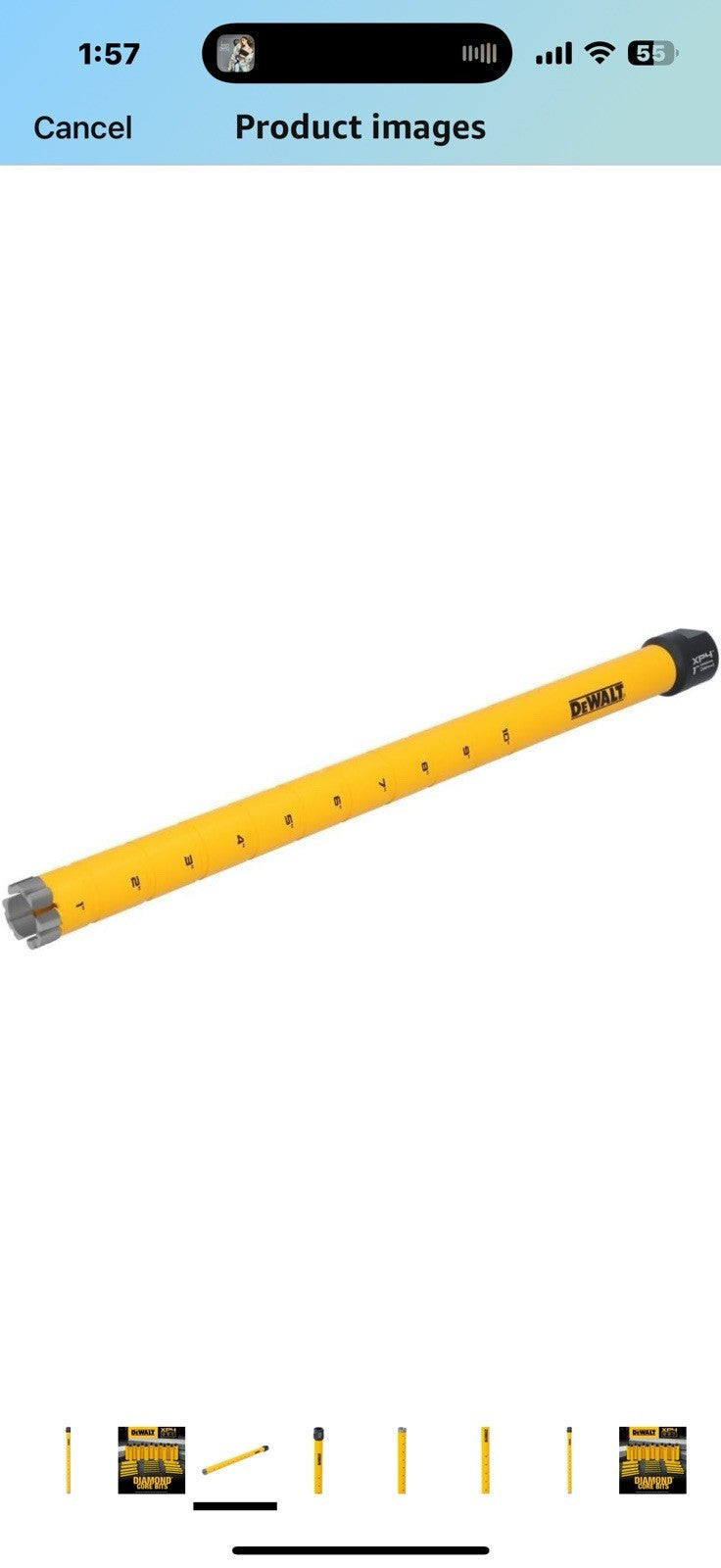 DEWALT 1" x 14" Diamond Core Bit (DW55006)