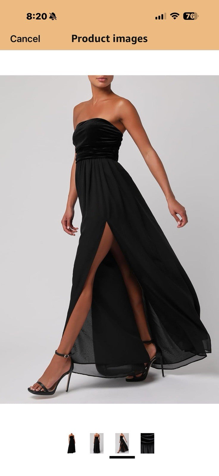 Lulus Womens Briar Velvet Strapless Dress