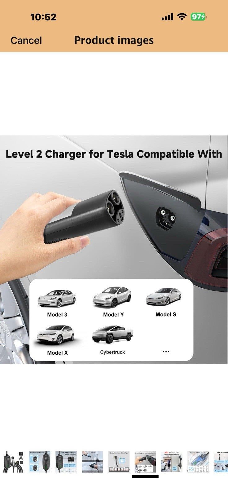 Level 2 EV Charger for Tesla, 32Amp 240V 7.68kW NACS EV Chargers