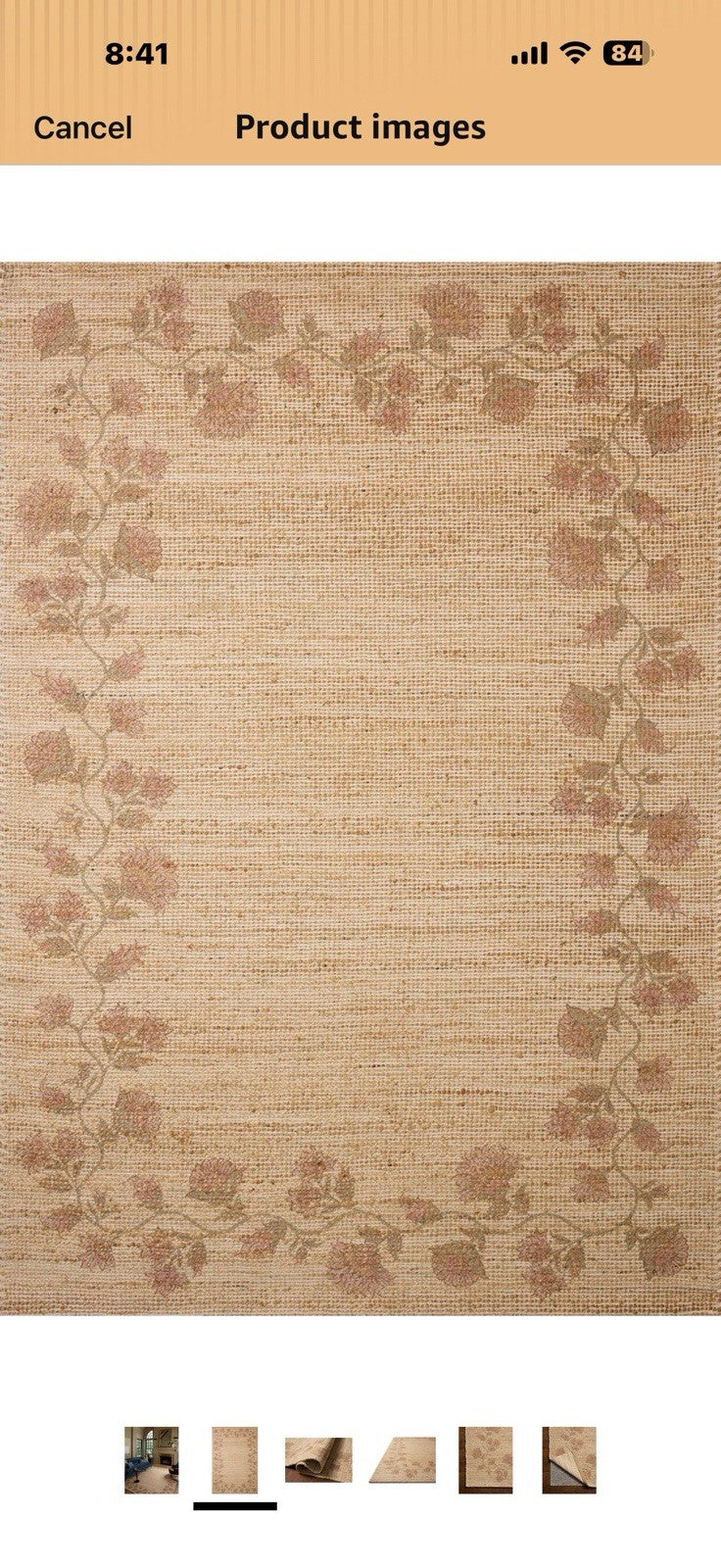 Loloi Chris Loves Julia Rue Collection RUE-05 Natural/Multi 7'-6" x 9'-6" 