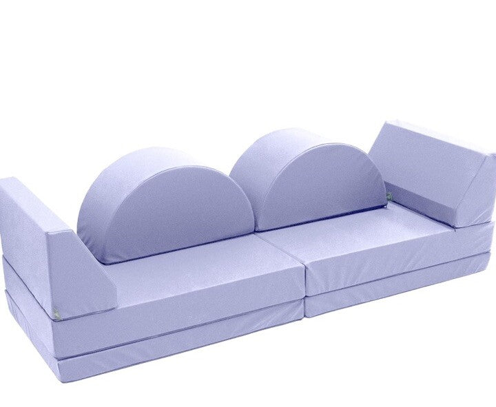  Blocksy + Kids Couch, Indoor Foam Playset, 6 Piece Soft Toddler 