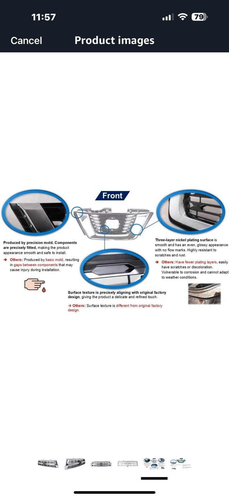 Chrome Front Grille Compatible with 1999-2000 Toyota 4Runner, 