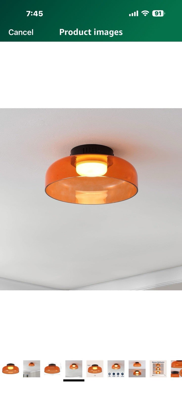 JONATHAN Y JYL7153A Kalmar 12" Modern Minimalist Iron/Glass Dimmable 