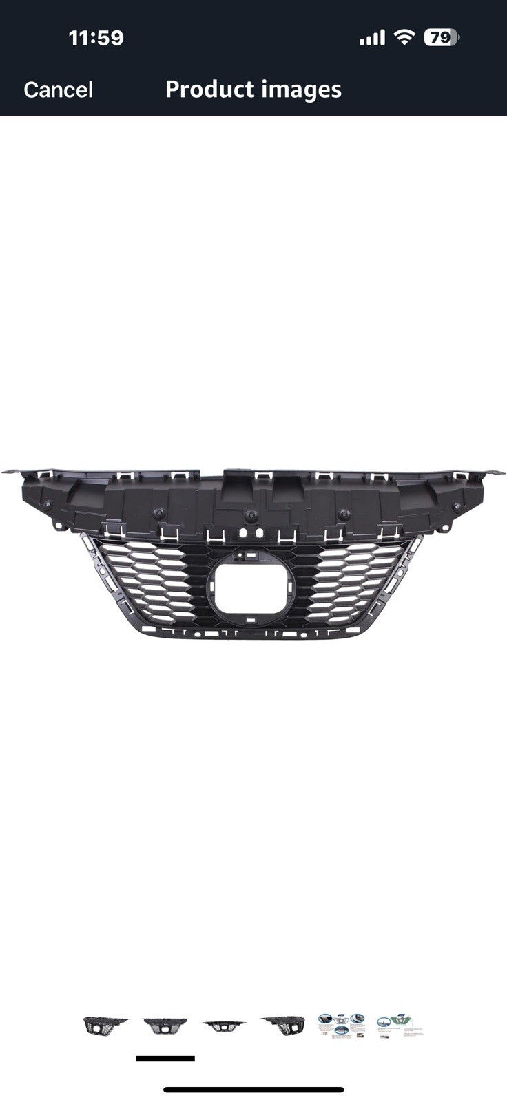 Front Grille Compatible with 2020-2022 Nissan Versa, ABS Replacement