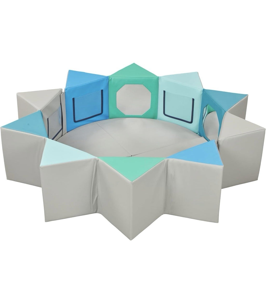 ECR4Kids SoftZone Wall of Mirrors, Activity Center, Contemporary, 3-Piece