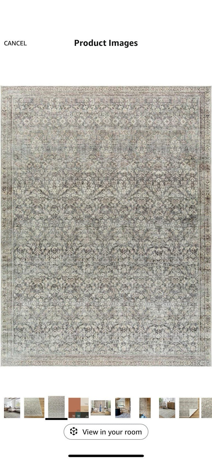 Livabliss x Galey Alix Collins Avenue III Vintage Damask Area Rug, 7'9" x 10'