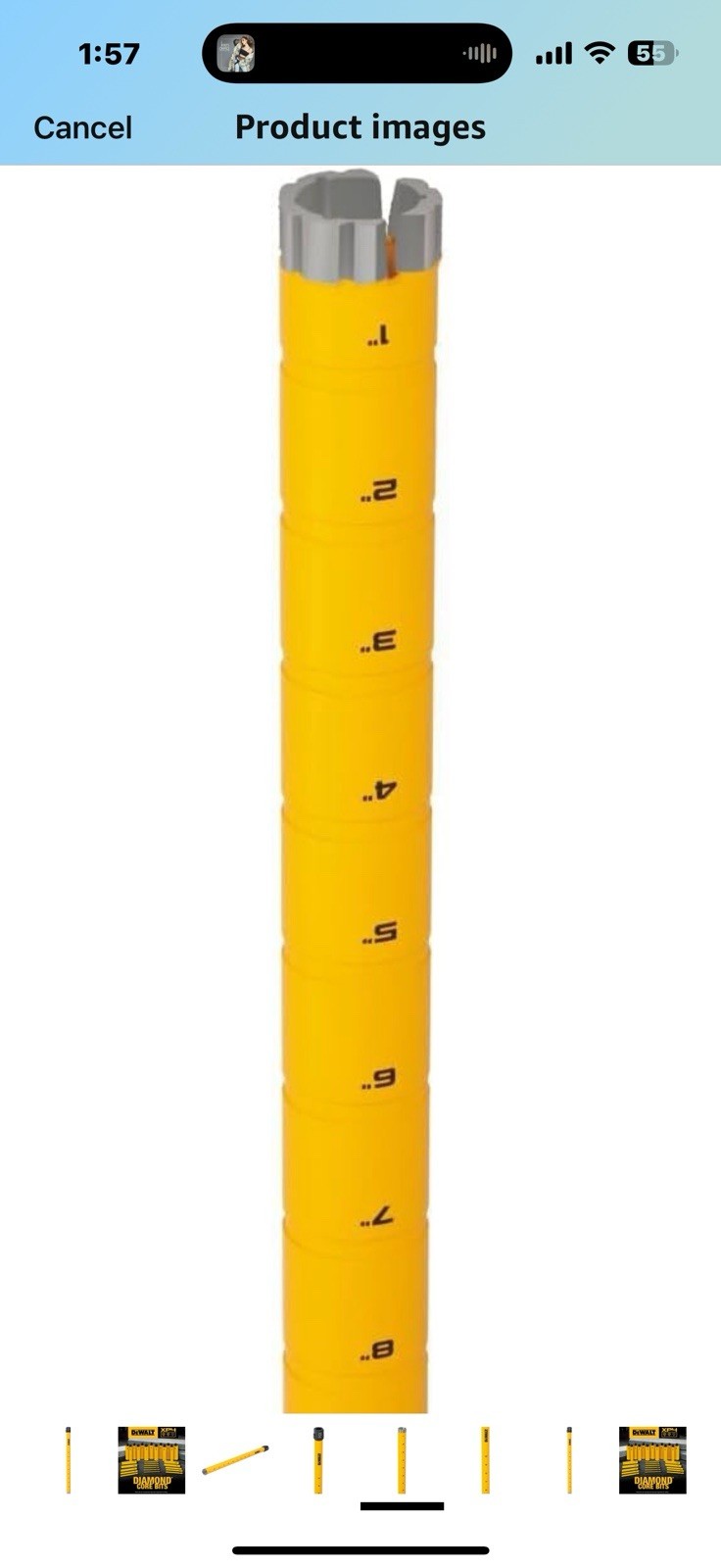 DEWALT 1" x 14" Diamond Core Bit (DW55006)