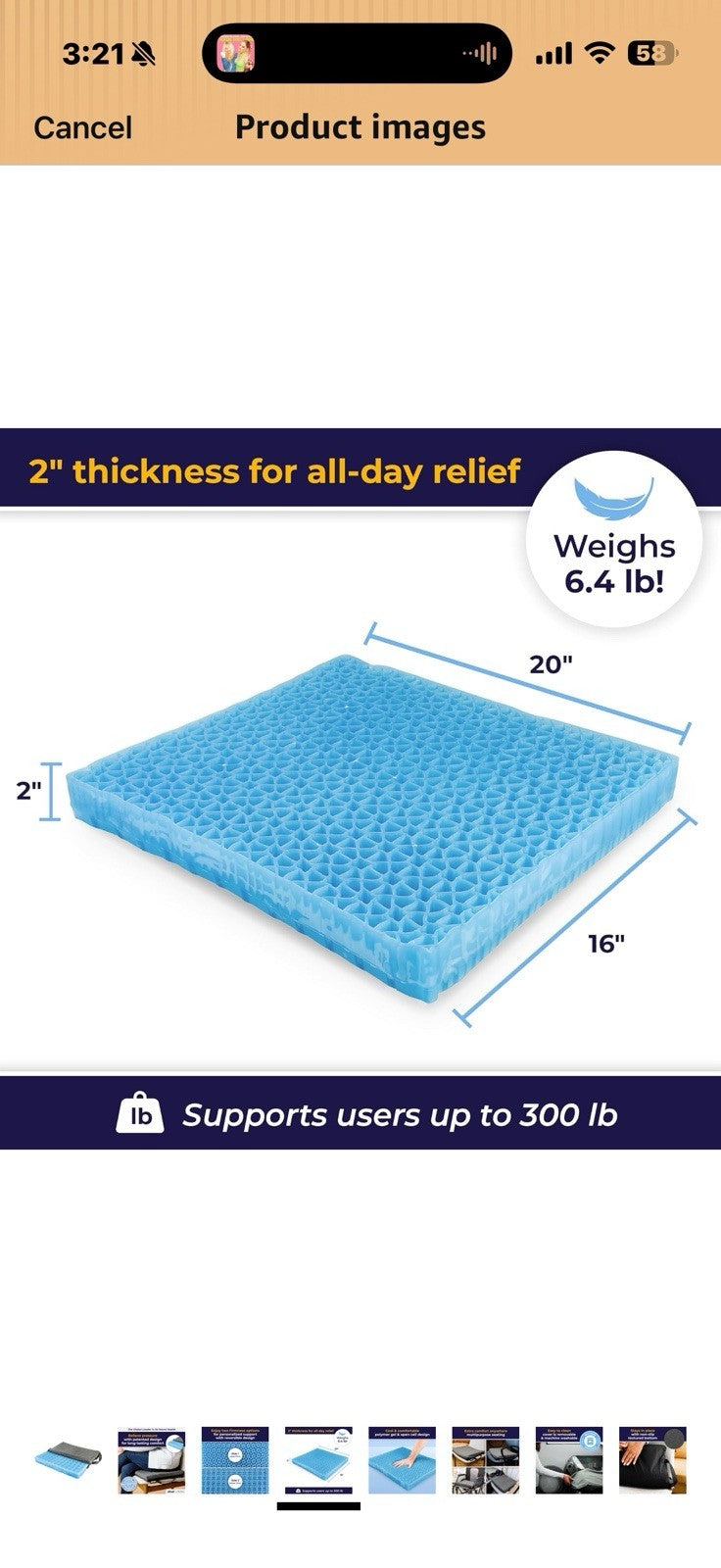 Drive Medical DualEase Gel Seat Chair Cushion for Wheelchair, Office Chairs
