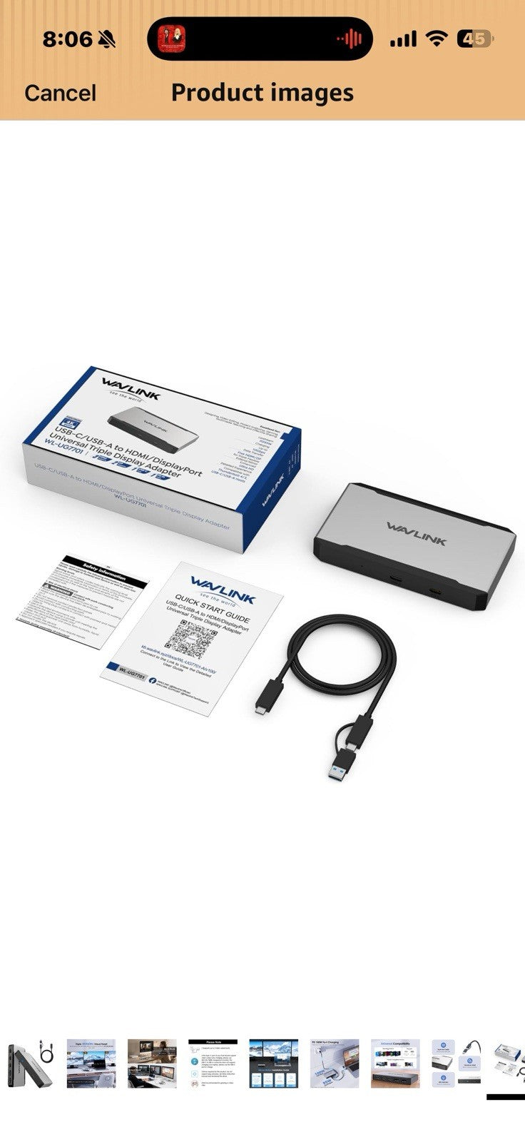 USB C to HDMI Adapter, WAVLINK Triple Monitors Adapter