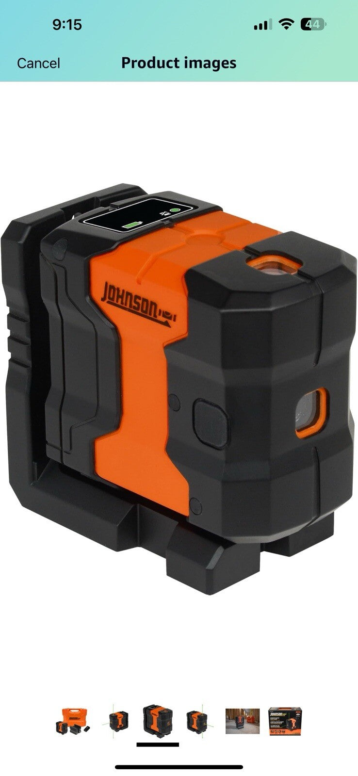 Johnson Level & Tool JDT300-GN3D Laser Level, Self-Leveling Kit 3 Dot Laser