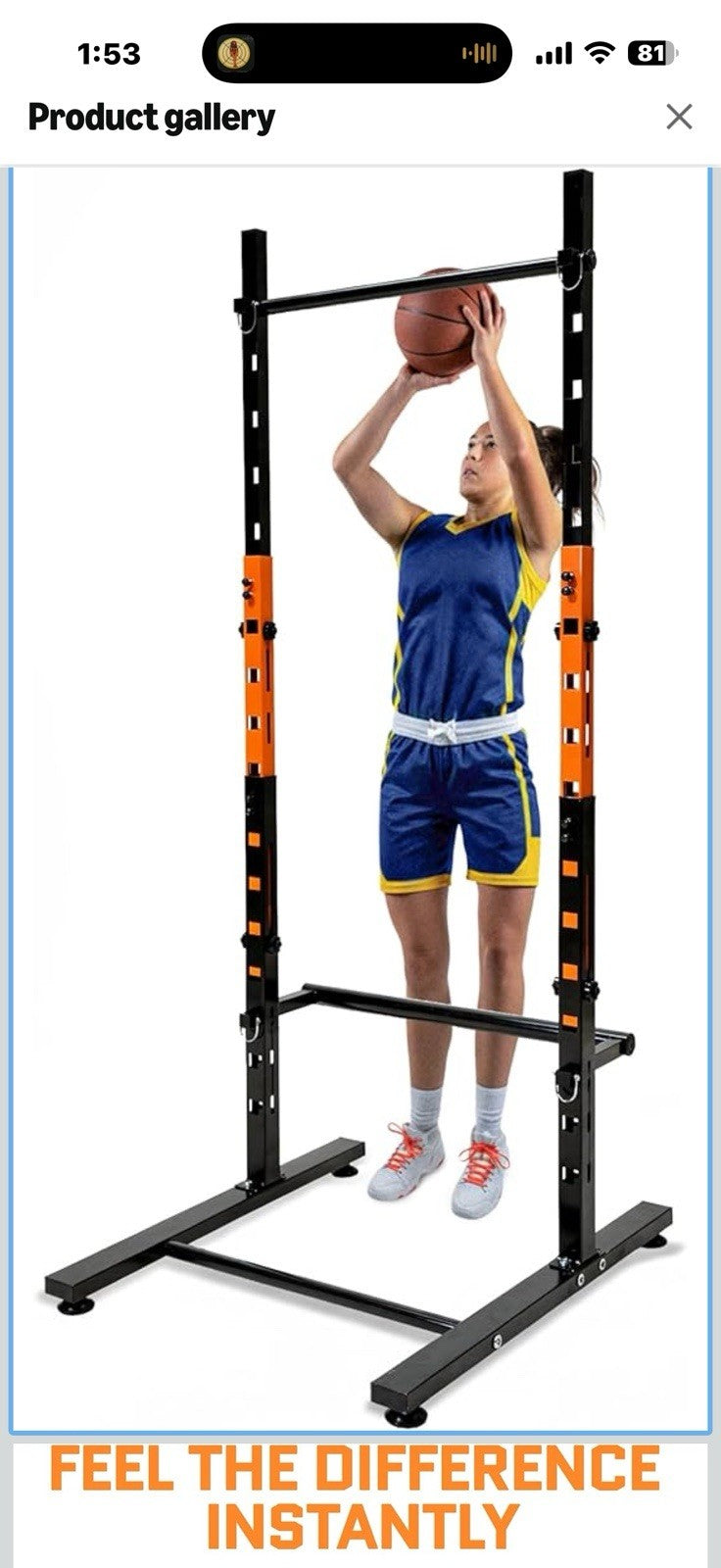 ACELETIQS Basketball Shooting Trainer with Adjustable Crossbar – Improve Shot 