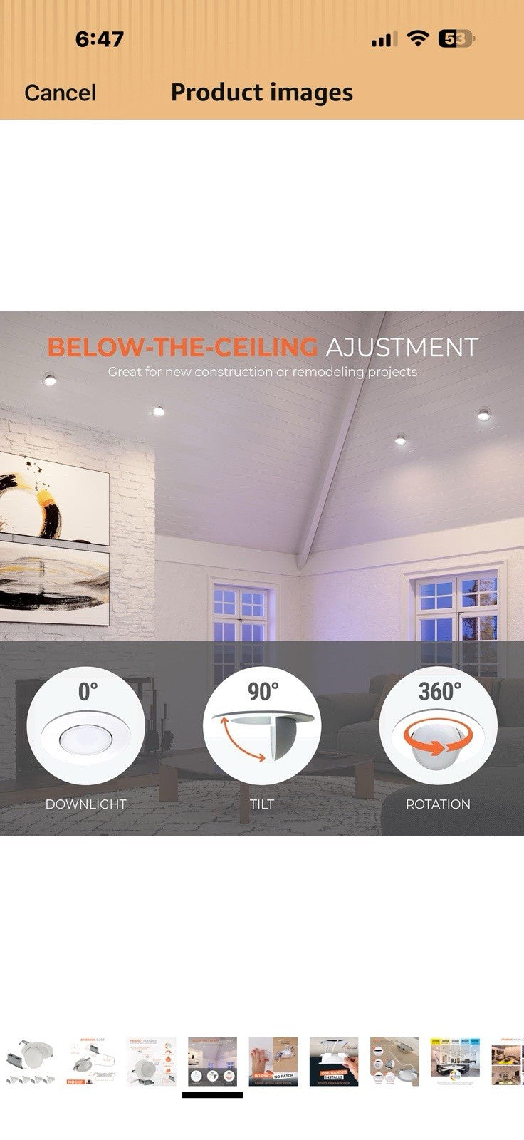 HALO HLA 6 in Super Adjustable Integrated LED Recessed Gimbal