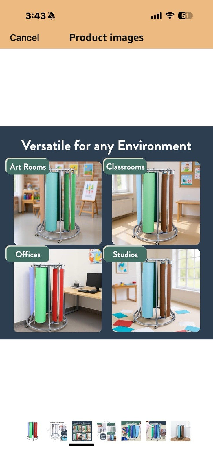 Angeles 5-Roll Mobile Paper Dispenser – Classroom Kraft, Art and 