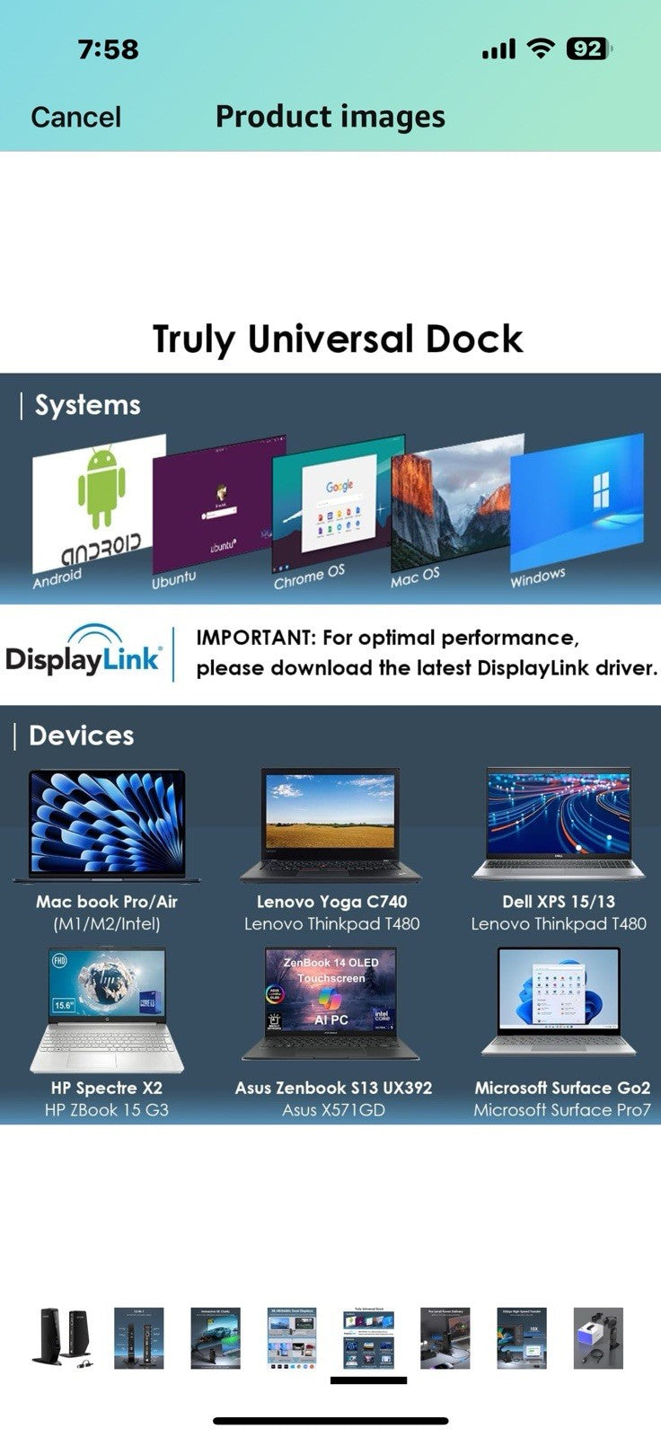 WAVLINK USB C Docking Station Dual Monitor, Dual 5K/4K@60Hz
