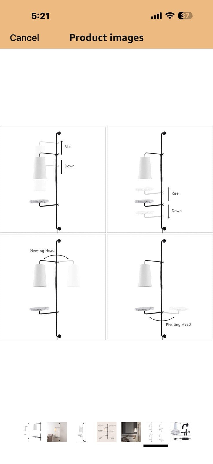 JONATHAN Y JYL1304A Andre 11.5" 1-Light Contemporary Industrial Iron 