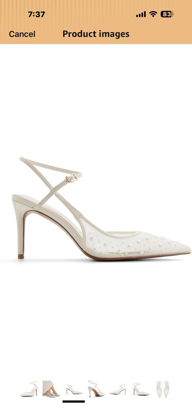 ALDO Womens Kymmberly Pearl Mesh Asymmetrical Stiletto Pump Size 11