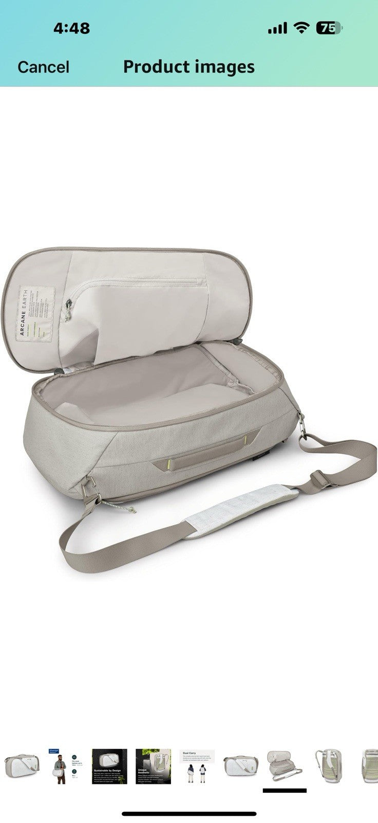 Osprey Arcane Earth Hip Fanny Pack, Pediment Grey Block