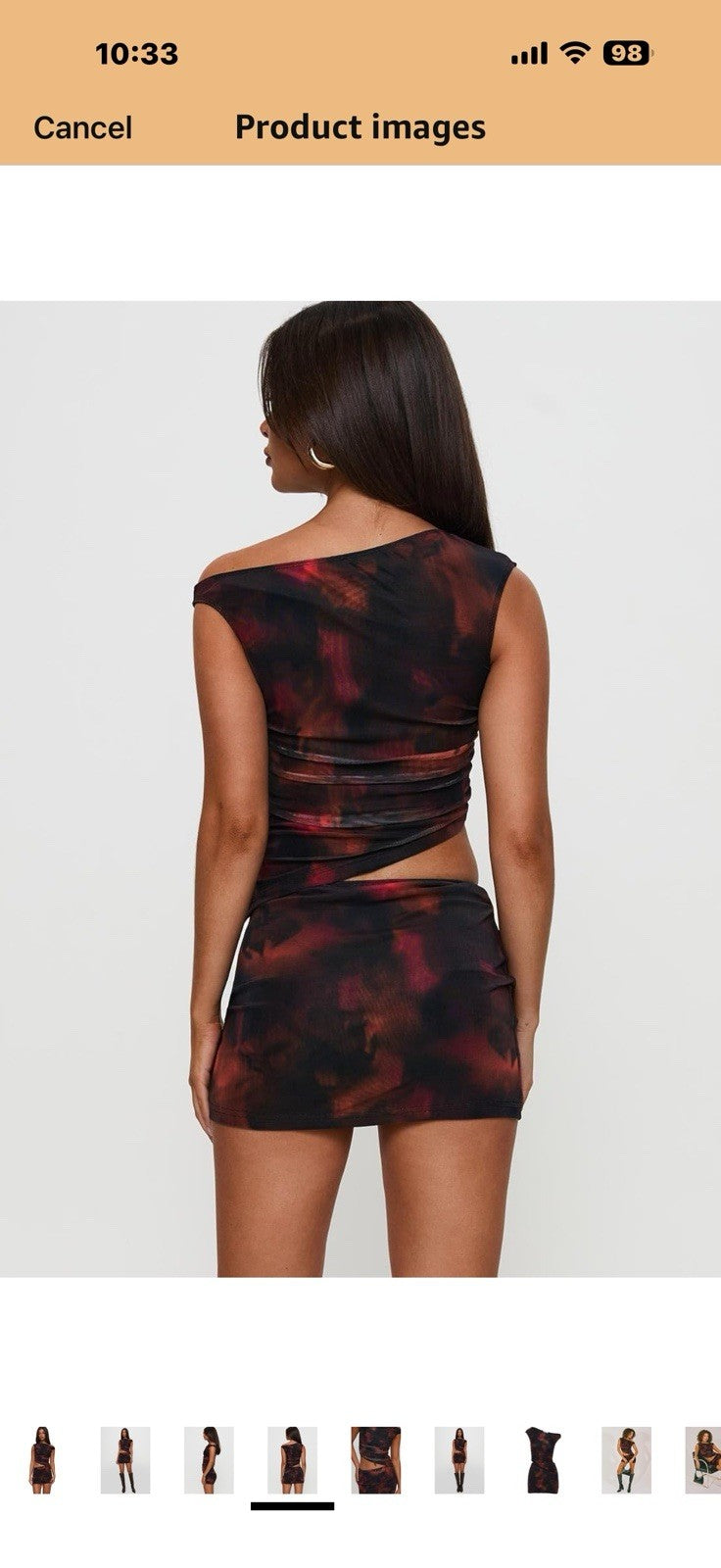 Princess Polly Womens Maribella Set Black/Red
