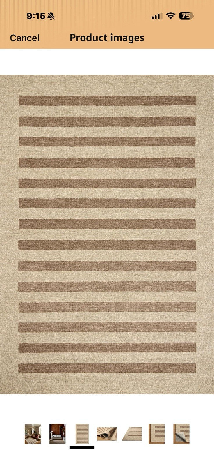 Loloi Leanne Ford Craven Collection CVN-05 Oatmeal/Bark 5'-0" x 7'-6"