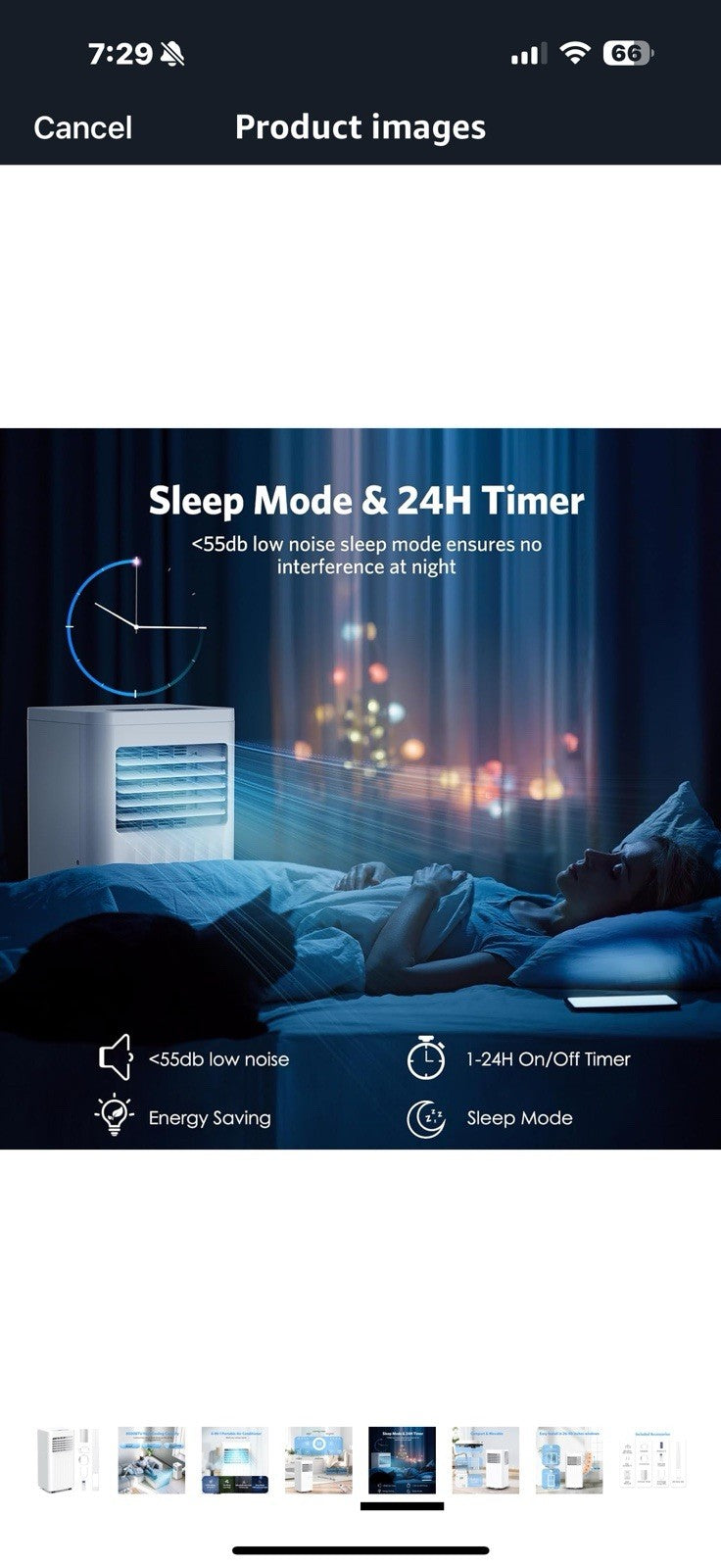 8000 BTUs Portable Air Conditioners with Cooling, Fan, Sleep Mode,