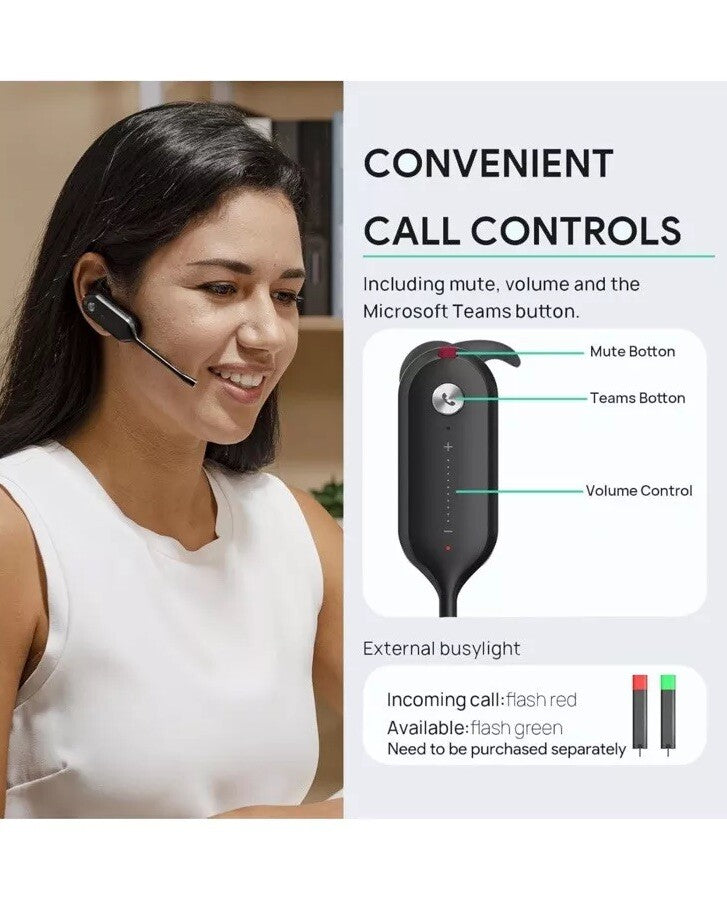 Yealink DECT Wireless Headset WH63,Mono Office Phone Headset with Noise