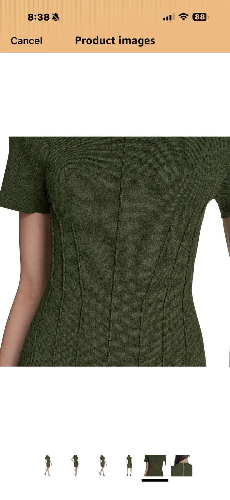 Eliza J Womens Short Sleeve Mock Neck Pinktuck Sheath Sweater Dress Size M