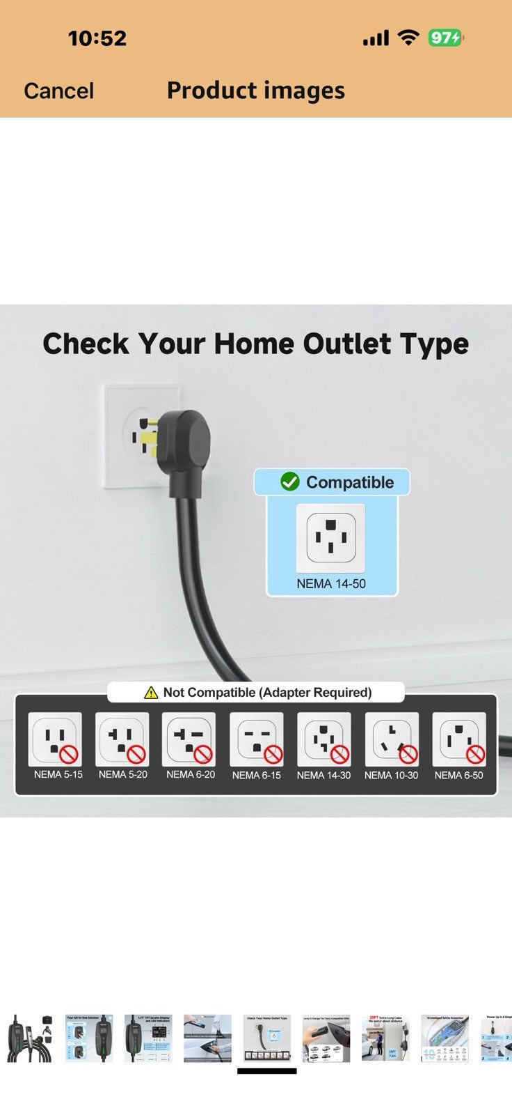 Level 2 EV Charger for Tesla, 32Amp 240V 7.68kW NACS EV Chargers