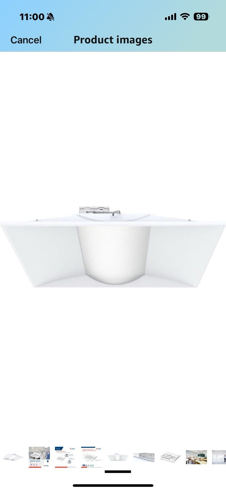 Lithonia Lighting 2 ft. x 2 ft. Stack Switch LED Lay-in Ceiling Light Fixture,
