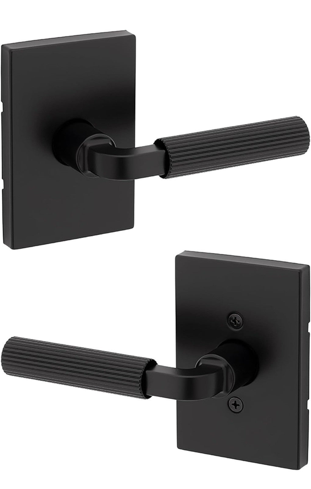 Kwikset Mirada Reeded Interior Passage Door Handle, Lever for Closet 
