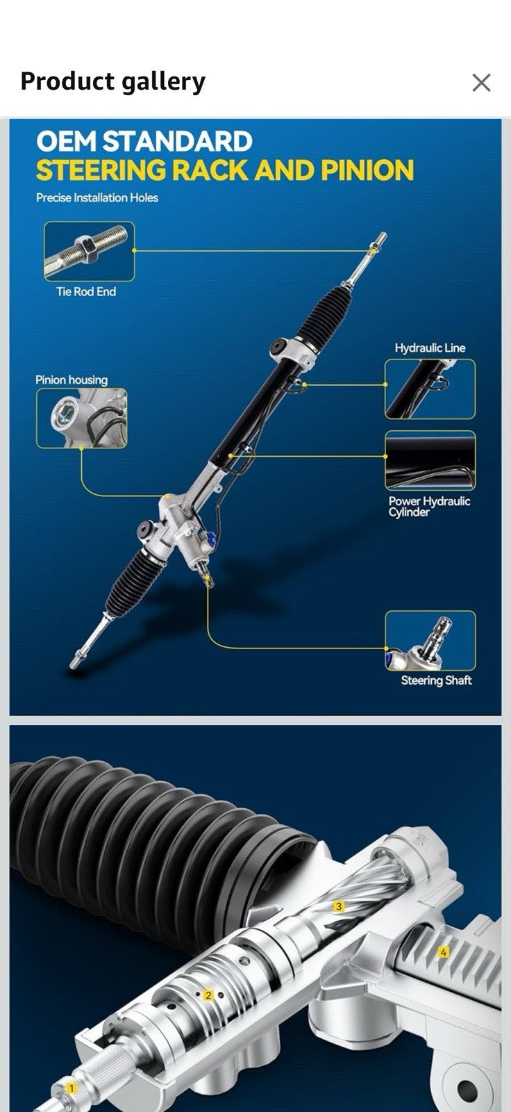 PHILTOP Hydraulic Power Rack and Pinion Assembly Replacement For Toyota 