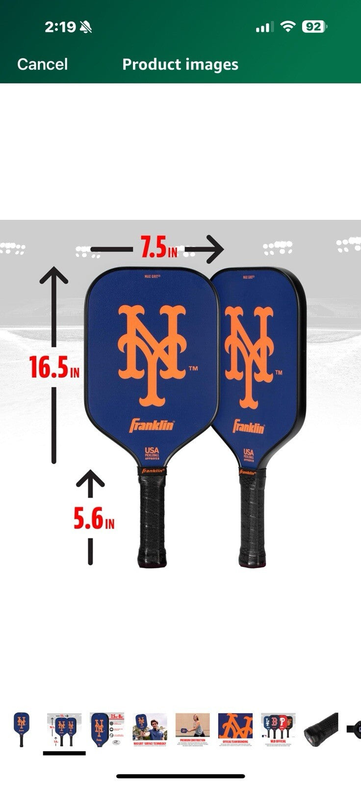 Franklin Sports MLB Team Pickleball Paddles - Official MLB Team Pickleball
