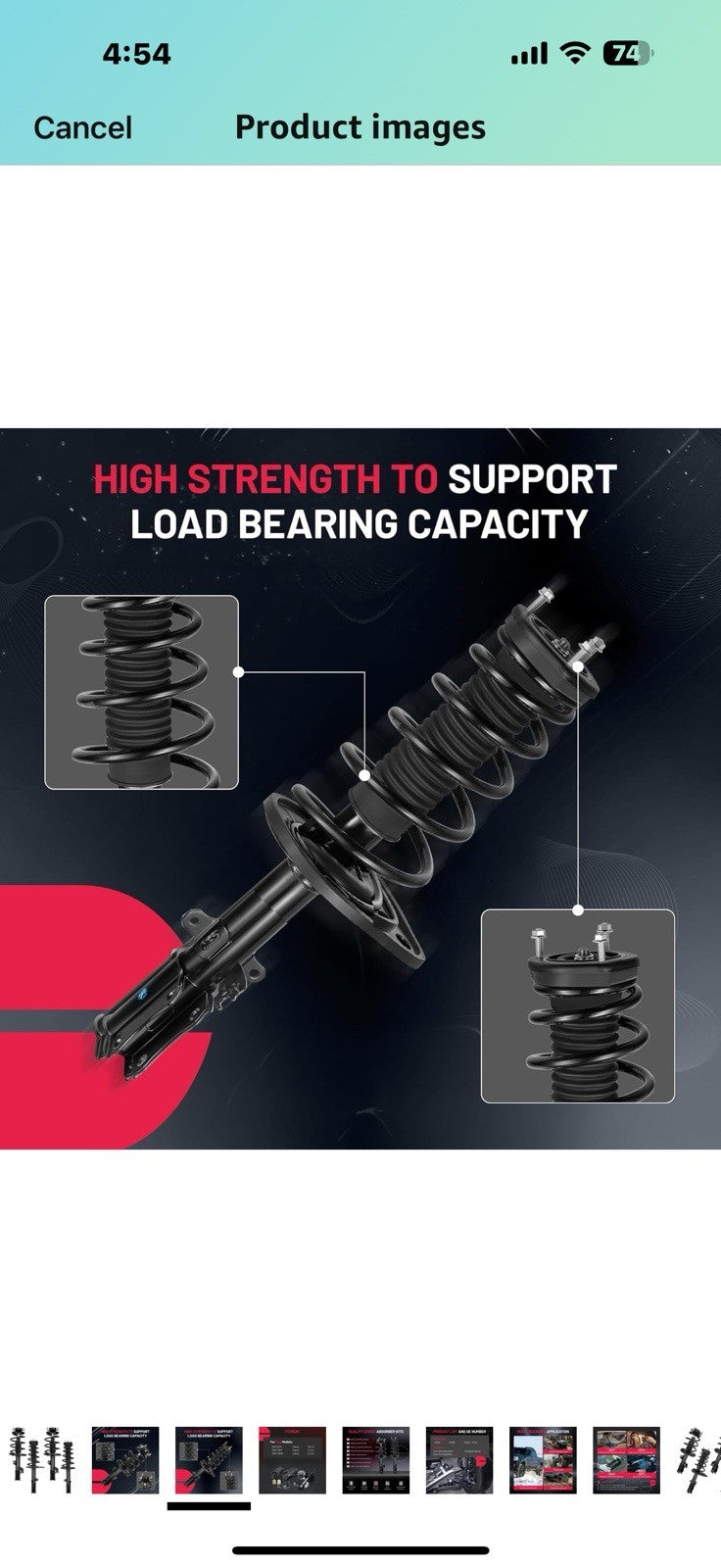 BDFHYK 2PCS Front and 2PCS Rear Shock Absorbers kit Compatible with Toyota 
