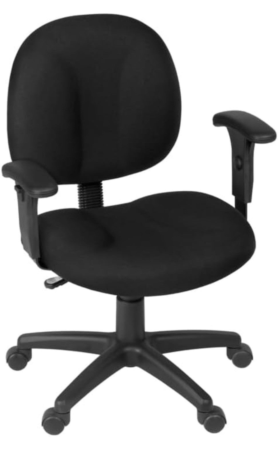 Romig Comfort Series Swivel Fabric Computer Task Chair with Adjustable Arms