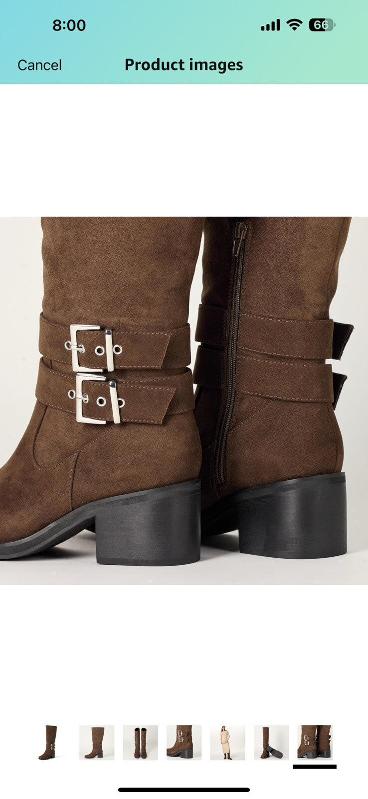 The Drop Women's Sage Tall Biker Boot with Buckles 8.5