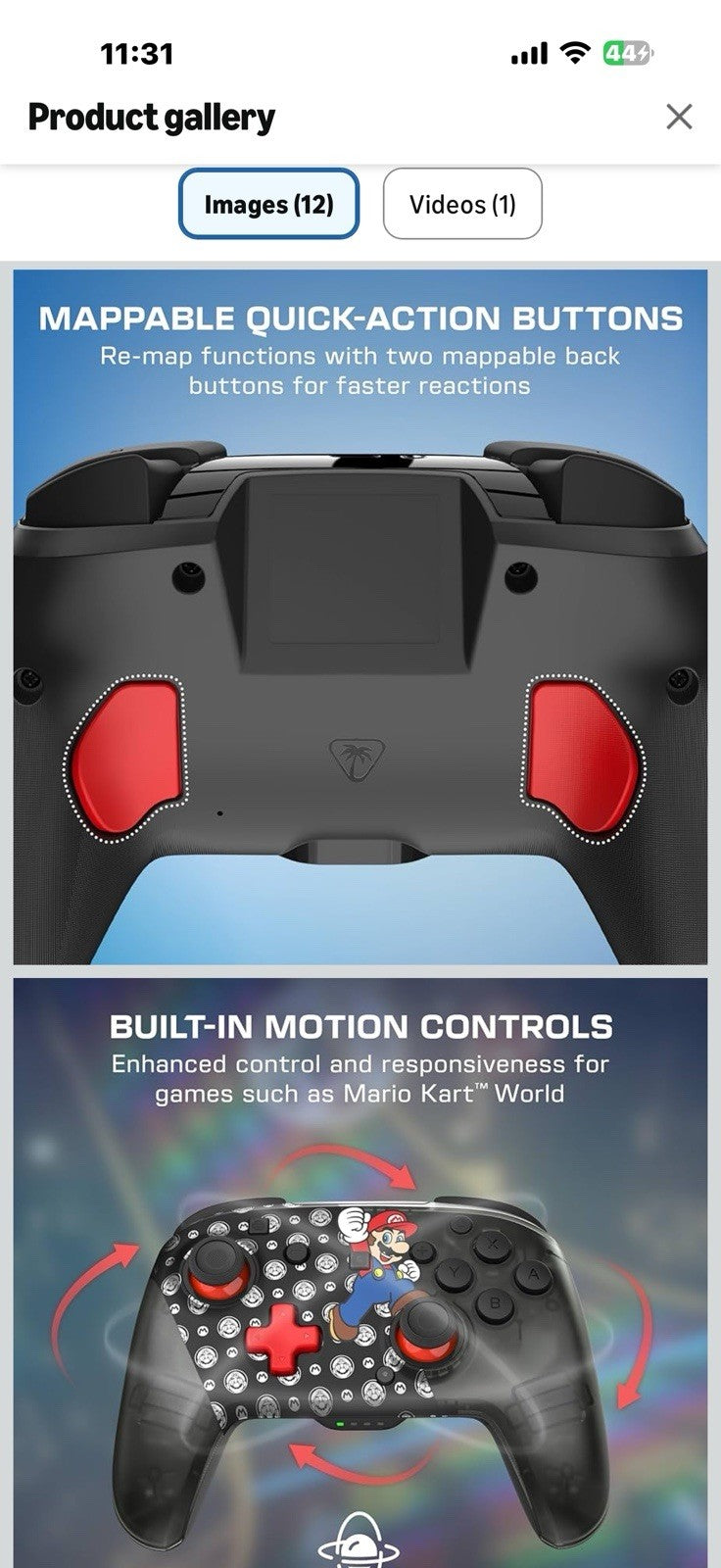 Turtle Beach Rematch Wireless Controller: Super Mario Jump - Officially