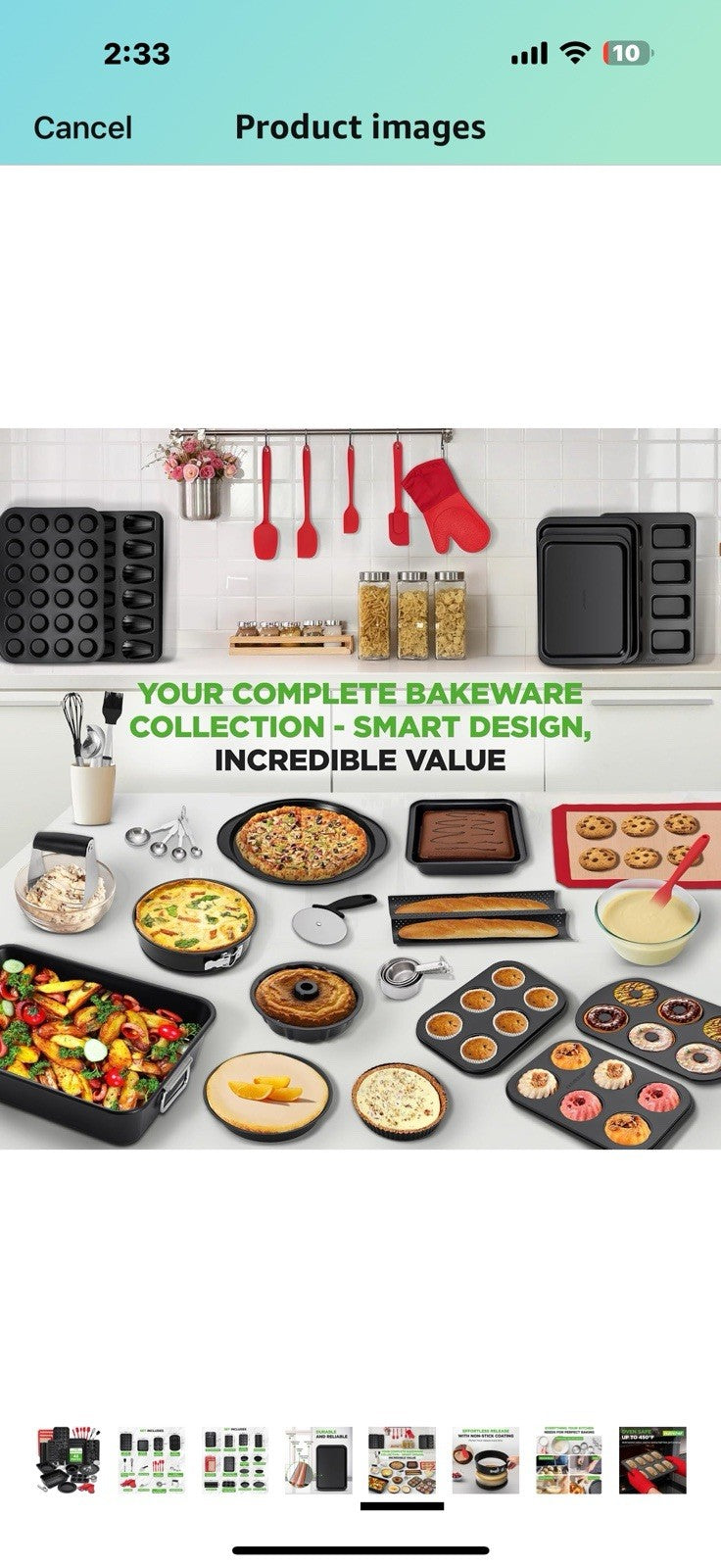 NutriChef 42-Piece Ultimate Nonstick Bakeware Set - Carbon Steel