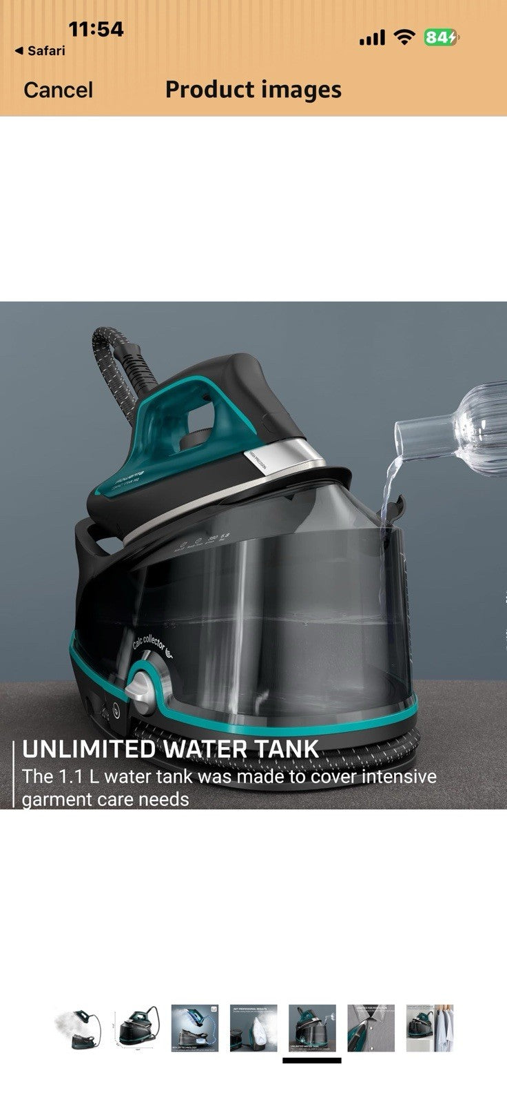 Rowenta Iron for Clothes, High Pressure Steamer Iron with Boiler System, 