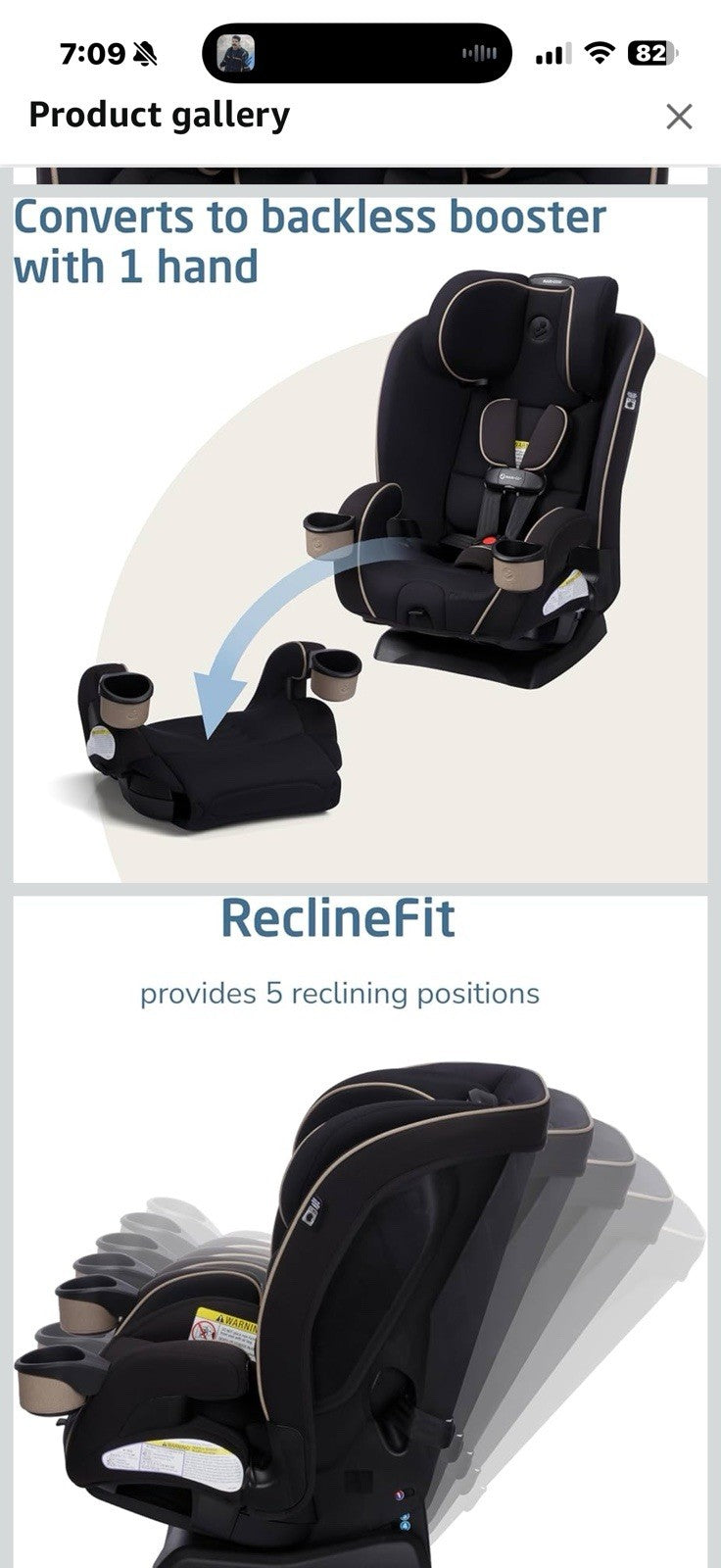 Maxi-COSI Kani 4-in-1 Infant Kids Convertible Car Seat, Rear-Facing, 