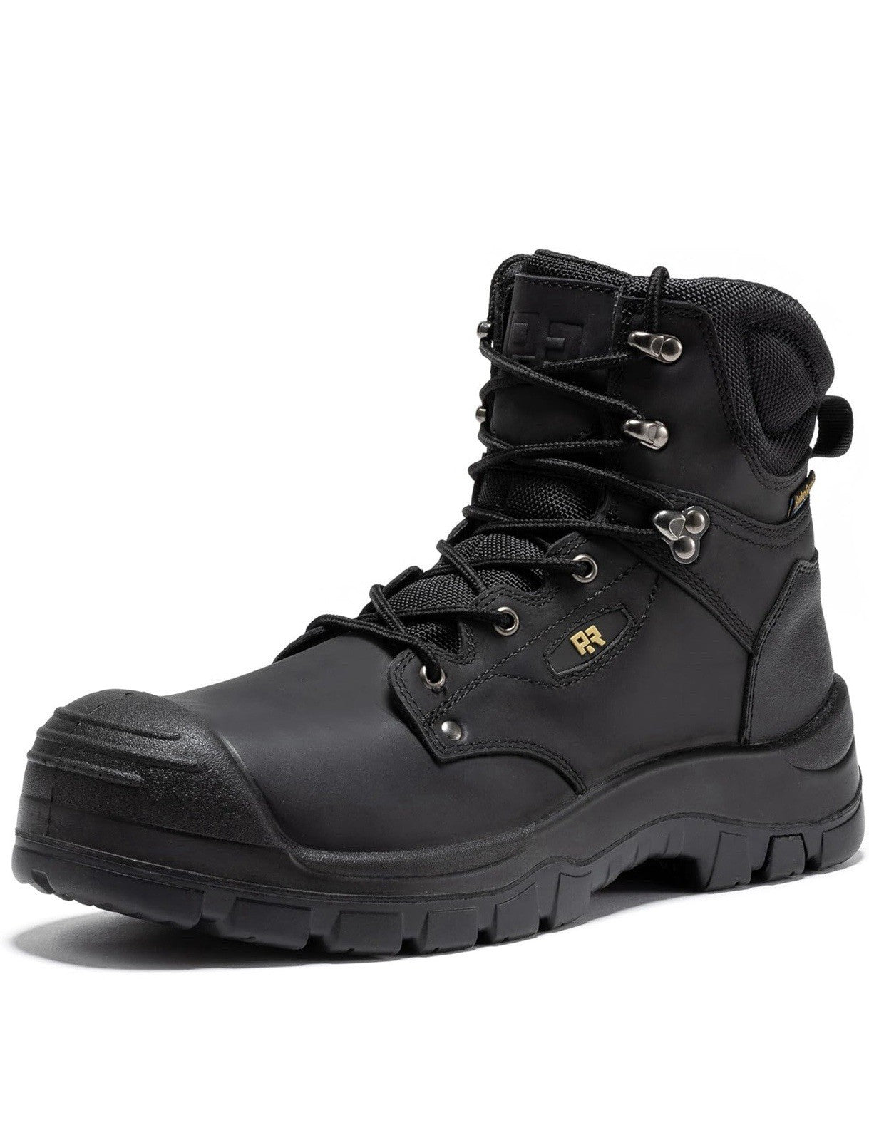 ROCKROOSTER 6 Inch Black Composite Toe Waterproof Work Boots for Men, 