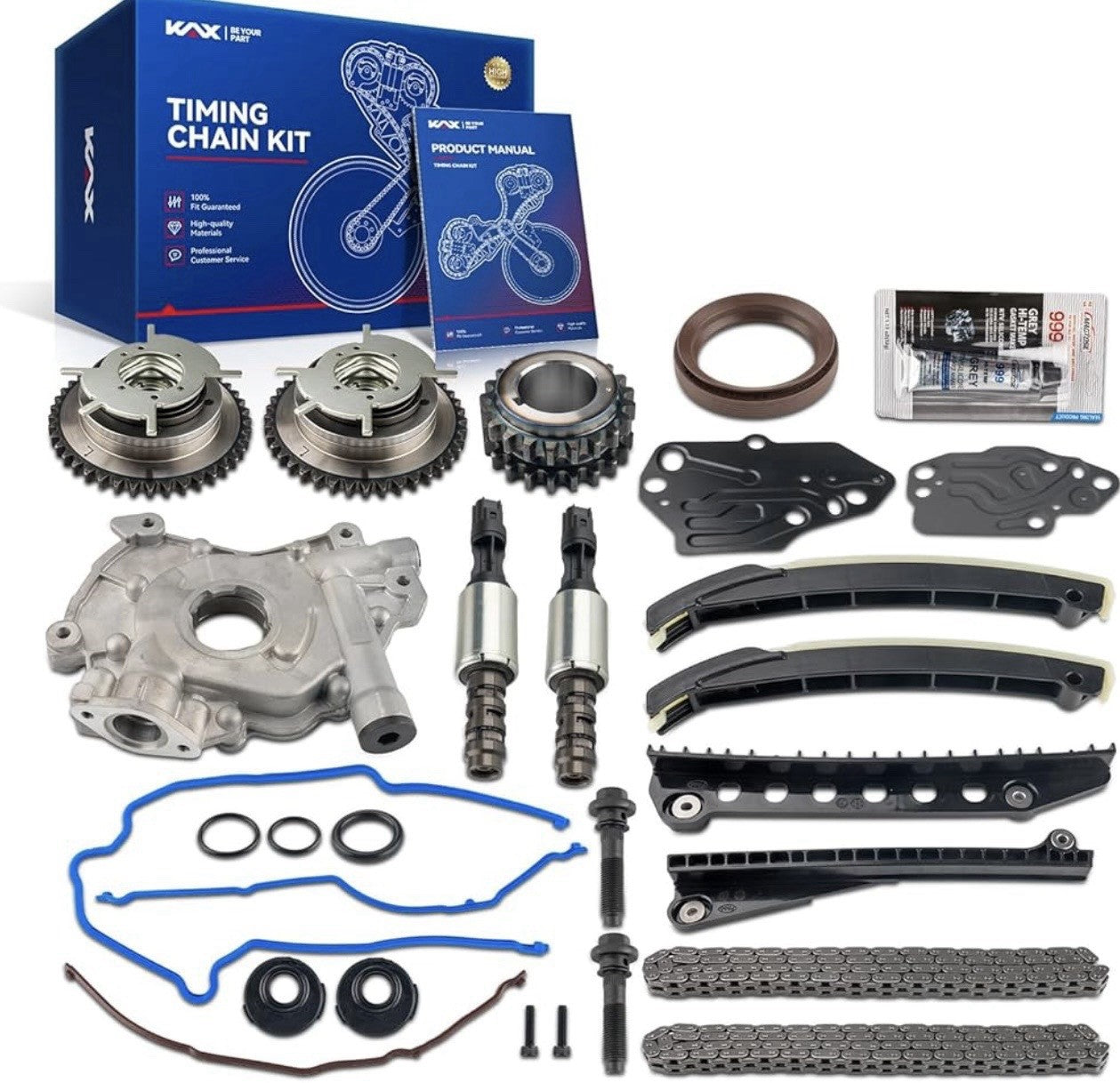 KAX Engine Timing Chain Kit with Oil Pump Fit for Ford F150 F250 F350 