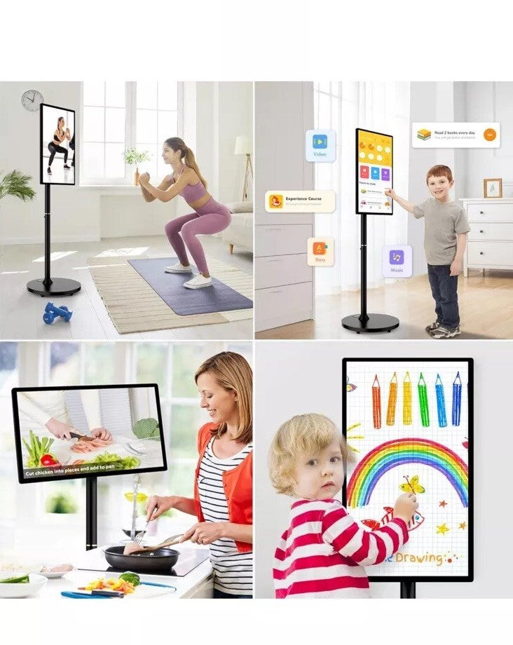 1080P 27-Inch Portable TV Touchscreen Monitor,Qualcomm 8-core CPU,8G RAM