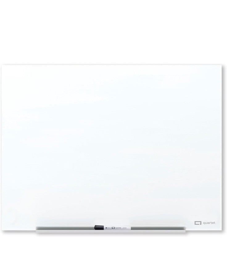 Quartet Magnetic Glass Dry Erase White Board, Anti-Glare, 4' x 3' Whiteboard 