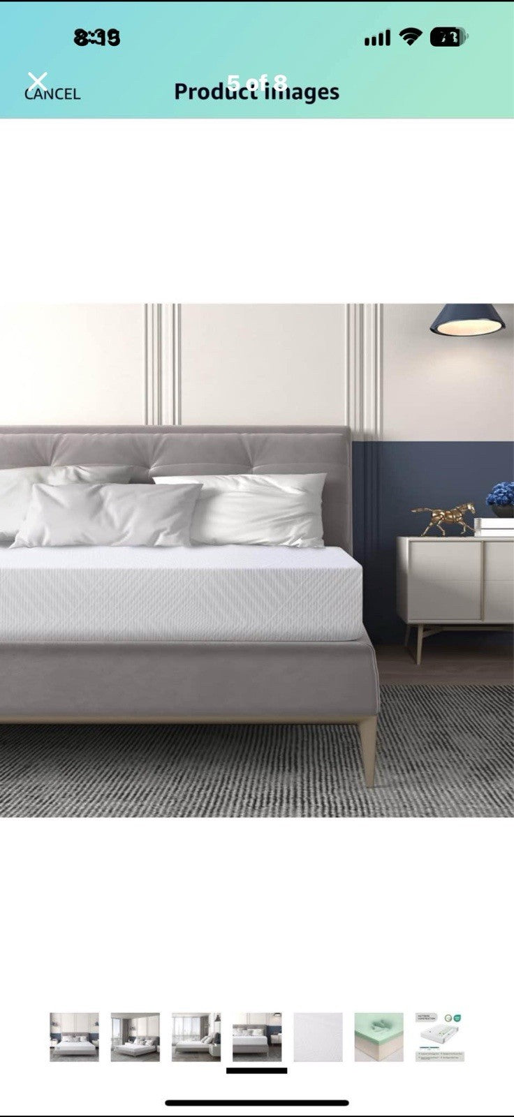 EGO Twin Mattress 6 Inch Green Tea Memory Foam Mattress