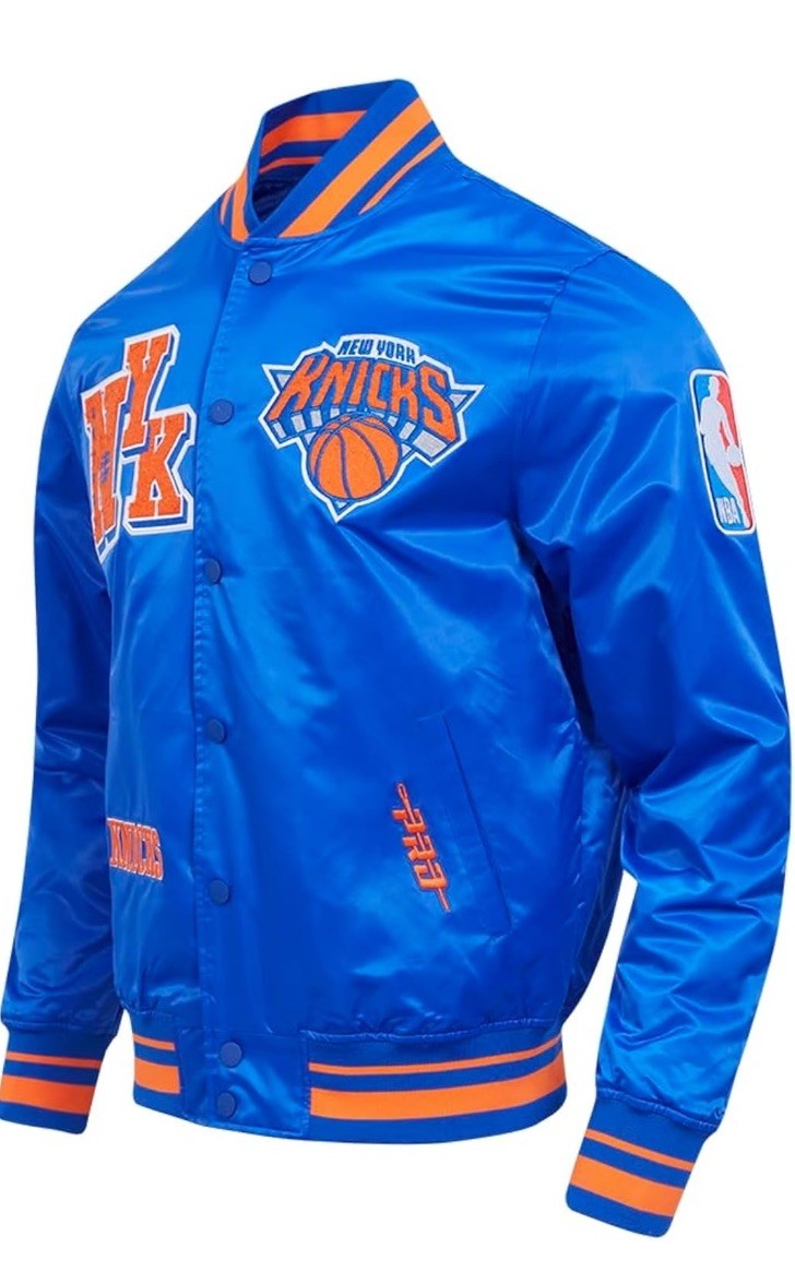 Mens NBA Best Of Satin Jacket New York Knicks Large 