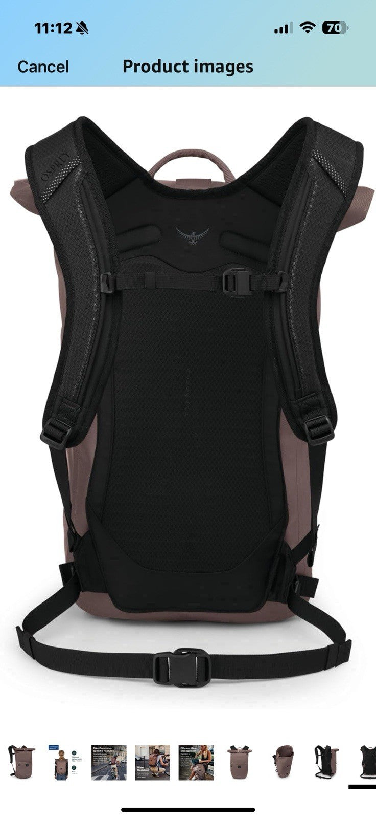 Osprey Metron 25L Waterproof Commuter Bike Backpack, Magma Brown