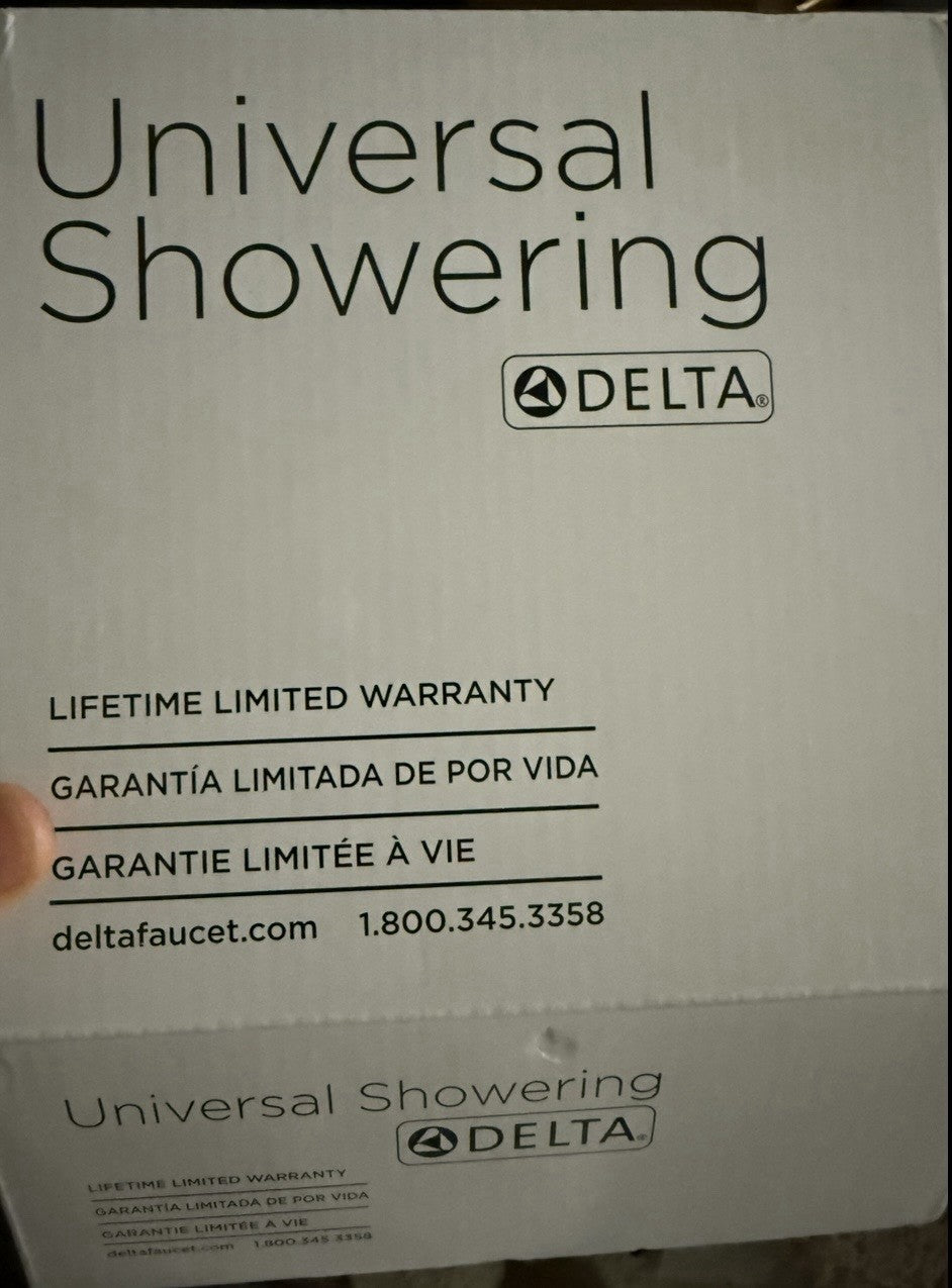 Delta PivotPro Brushed Gold Rain Showerhead, Single Setting 7 Inch Round 