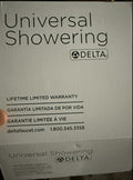 Delta PivotPro Brushed Gold Rain Showerhead, Single Setting 7 Inch Round 